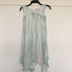 White and blue dress